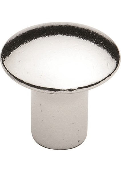 Küçük Düz Düğme Krom 19 mm