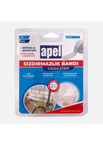 Banyo Mutfak Sızdımazlık Bandı 38 mm x 3,35 M Beyaz