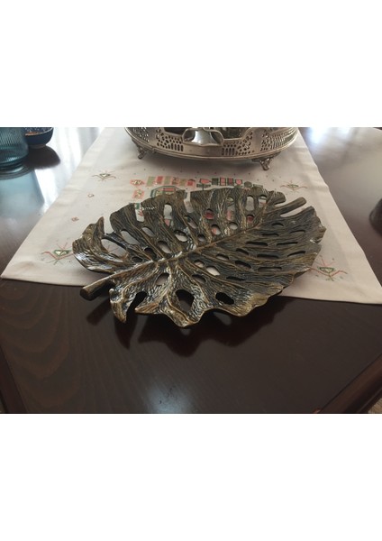 Metal Döküm Yaprak Masa Üstü Aksesuar