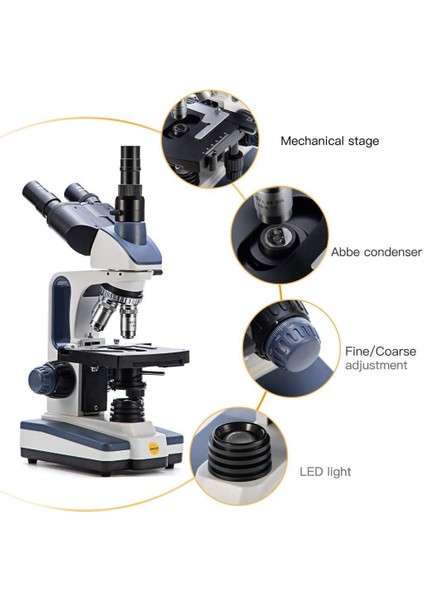 Trinoküler Bileşik Mikroskop SW350T, 40X-2500X Büyütme