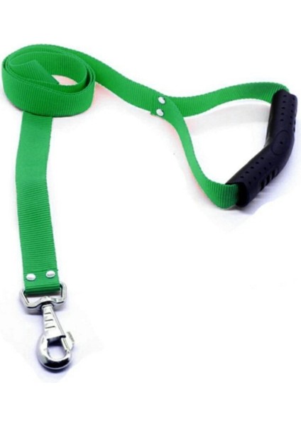 Köpek Tasması Kauçuk Saplı Gezdirme Kayışı Yeşil