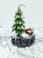 Yılbaşı Kütük Mumlu Karlı Çam Ağacı Mum ( Noel Yeniyıl Christmas Konsept) 3