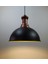 modern,rustik,vintage mutfak,oda,cafe,oteller için siyah 1xe27 metal sarkıt avize çap:40cm 1
