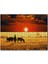Savana'da Günbatımı ve Zebralar 120 Parça Puzzle Yapboz Mdf (Ahşap) 1