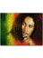 Bob Marley Renkli Portre Çizim 255 Parça Puzzle Yapboz Mdf (Ahşap) 1