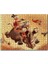 Donald Duck ve Torunları Gergedan Üzerinde 255 Parça Puzzle Yapboz Mdf (Ahşap) 1