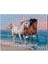 Pilajda Koşan Beyaz Kahve Rengi Atlar 120 Parça Puzzle Yapboz Mdf (Ahşap) 1
