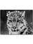 Kar Leoparı ve Mavi Gözleri 120 Parça Puzzle Yapboz Mdf (Ahşap) 1