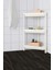 3 Katlı Köşeli Banyo Rafı Beyaz Çok Amaçlı Beyaz Raf Ünitesi 2