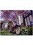 Bahçe Pembe Çiçekli Ağaç ve Modifiyeli Motorsiklet 255 Parça Puzzle Yapboz Mdf (Ahşap) 1