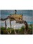 Kuru Dal Üzerinde Yalanan Leopar Görseli 120 Parça Puzzle Yapboz Mdf (Ahşap) 1
