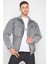 Oversize Siyah Kar Yıkama Modelli Erkek Fermuarlı Bomber Kot Ceket 3