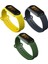 Xiaomi Mi Band 5 ve 6 Uyumlu Elmas Desenli Kordon Seti 3lü - Asker Yeşili/lacivert/sarı 1