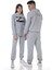 Vıshenka Unisex Anıme Karakter Baskılı 3 Iplik Kapüşonlu Kanguru Cepli Gri Renk Sweatshirt Takım 1