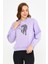 Parça Boyalı Kadın Sweatshirt 2