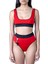 Bikini Takımı - U Yaka Kırmızı Yüksek Bel 2