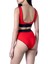 Bikini Takımı - U Yaka Kırmızı Yüksek Bel 3