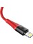 Z8 Hi-Tensile 120 Cm. 5V/2A (Max.) Lightning Şarj ve Data Aktarım Kablosu Kırmızı 1