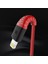 Z8 Hi-Tensile 120 Cm. 5V/2A (Max.) Lightning Şarj ve Data Aktarım Kablosu Kırmızı 3