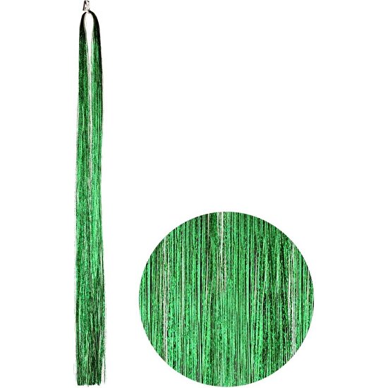 Alfa Yeşil Saç Simi-Hair Tinsel + Sim Boncuk Takma Tığı + Kaynak Boncuğu