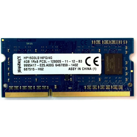 Kingston 4GB 1600MHZ DDR3L Notebook Ram HP16D3LS1KFG