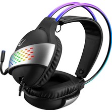 Rampage RM-K37 Black Eagle Siyah USB 7.1 Rgb Headband Gaming Mikrofonlu Oyuncu Kulaklığı