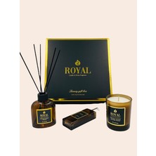 Royal Mum 3 Lü Tarçınlı –zencefili Kek  (Gingerbread ) Kokulu Amber Cam Set ve Şık  Hediye Kutusu