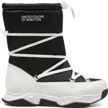 Benetton® | BN-30392 - 3256 Siyah Beyaz - Kadın Bot