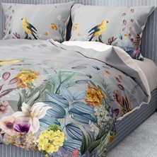 Monohome Premium Luxury Çift Kişilik Nevresim Takımı 3D Pamuk Saten Flowers Forest