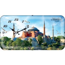 Galaxy 1988 Ayasofya Baskılı Bombe Camlı Duvar Saati