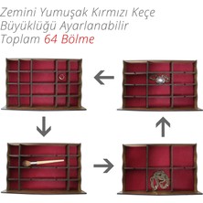 Design Otto Diamond Large Organizer Kozmetik Makyaj Kolye Küpe Yüzük Takı Kutusu Düzenleyici