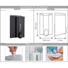 Vialli Sıvı Sabun Dispenseri Aparatı Siyah 1000 ml  S4B