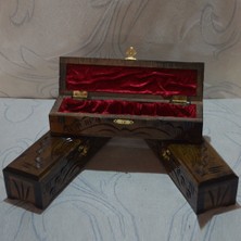 MYK Hediye ve Sanat Atölyesi Ceviz İşlemeli tesbih kutusu