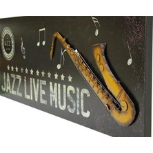 Tuğra Ticaret Pano Saksafon Vintage Müzik Temalı Dekoratif