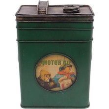 Tuğra Ticaret Dekoratif Metal Yakıt Bidonu Kumbaralı Vintage