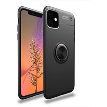 Good Case Apple iPhone 11 Için Yüzüklü Manyetik Ravel Silikon Kılıf Siyah