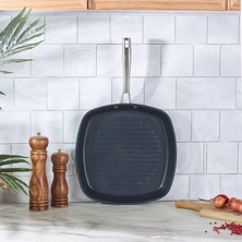 Karaca BioDiamond Pro İndüksiyon Tabanlı Grill Tava 28 cm 2,3 Lt