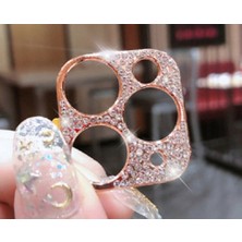 Bushco Store Apple Apple iPhone  11 Uyumlu Rose Gold Arka Kamera Lens Koruma Taşlı - Bushco Store
