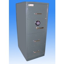 Kasataş Amerikan Tipi 4 Çekmeceli Teleskopik Raylı Yangına Dayanıklı K