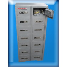 Kasataş 14 Gözlü Eskişehir 22PARK Emanet Kasası Tipi Gri