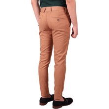 Zayfa Somon Diyagonal Slim Fit Spor Keten Pantolon