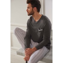 Ayyıldız 55330 Erkek Gri Pijama Takımı