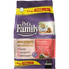 Pets Family Premium Somonlu Kısırlaştırılmış Yetişkin Kedi Maması 1.300 G