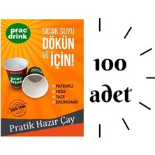 Prac Drink Karton Bardakta Hazır Pratik Çay 100'LÜ