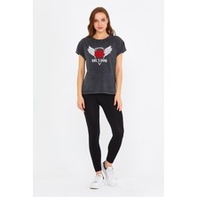 BRZ Collection Parça Boyalı Kadın T-Shirt