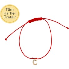 Engingold 14 Ayar Altın Sallantılı Harf Ipli Bileklik