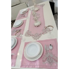 Lady Rio Amerikan Servis,runner ve Supla'lı 8 Kişilik Sunum Takımı.fransız Dantel Sunum Takıımı