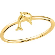 Engingold 14 Ayar Altın Yunus Balığı Yüzük