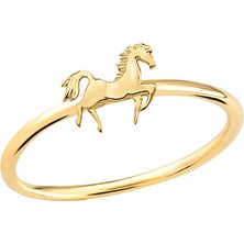 Engingold 14 Ayar Altın Bold Pilot Yüzük