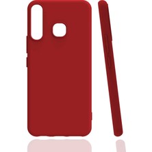 Kupa Infinix Hot 8 Kılıf Darbe Emici Ultra Ince Soft Pürüzsüz Mat Silikon Kapak - Kırmızı